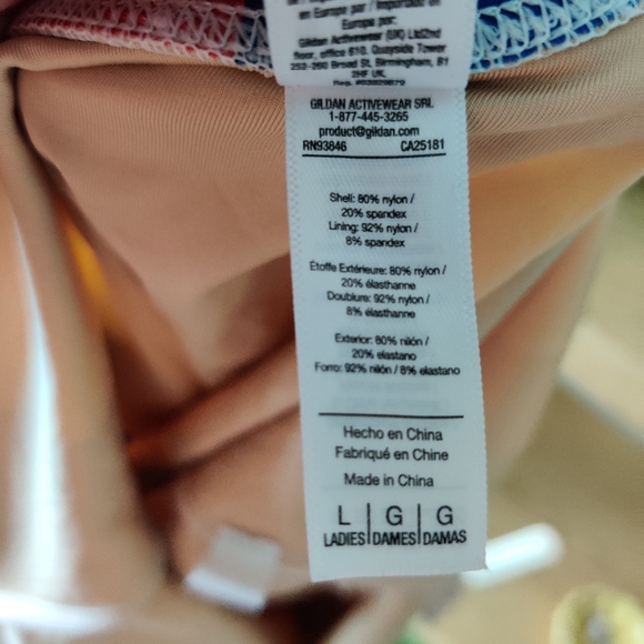 NWOT American Apparel Retro Rainbow Stripe Bodysuit/Swimsuit - Picture 4 of 4